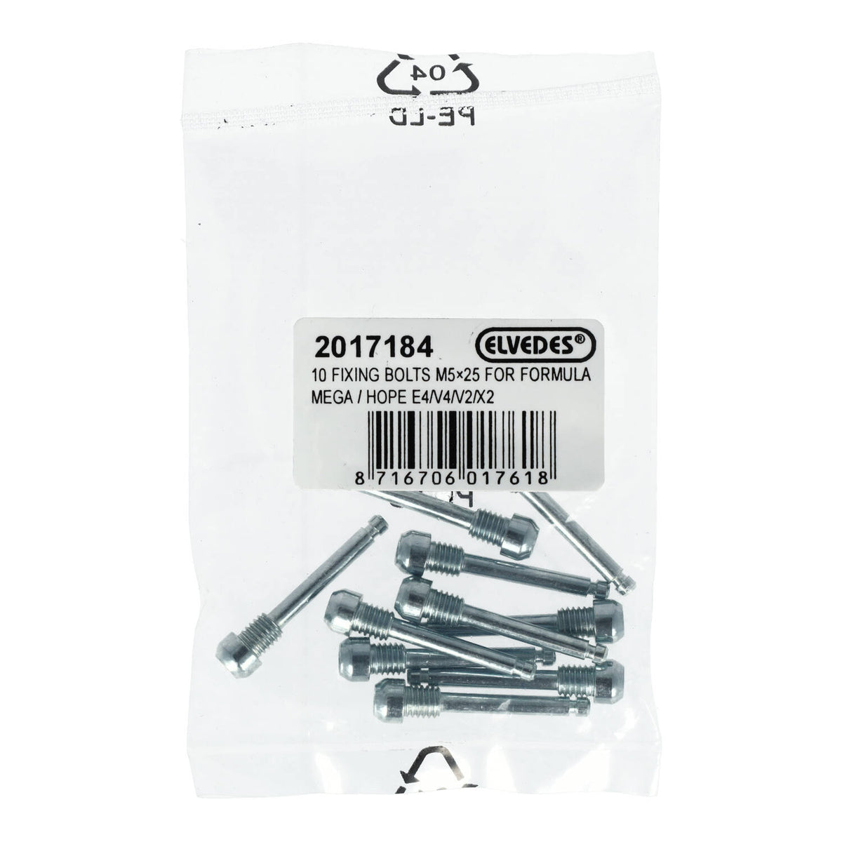 Kit de 10 Vis ELVEDES M5x25mm pour Fixation Plaquettes Formula Mega/HOPE E4/V4/X2/V2
