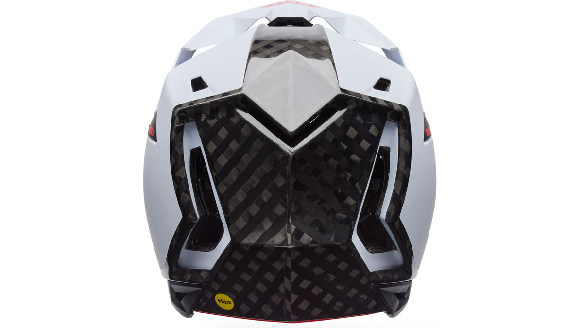 Casque VTT BELL FULL-10 SPHERICAL CARBON PEAK Blanc