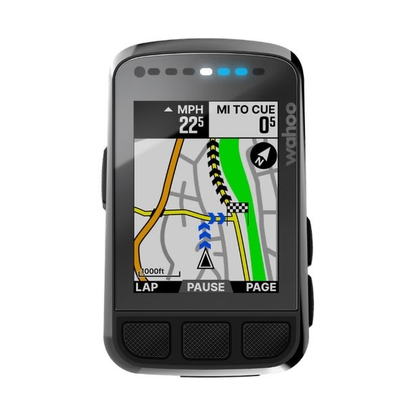 Compteur GPS WAHOO ELEMNT BOLT V2 — vue de face, navigation cartographique