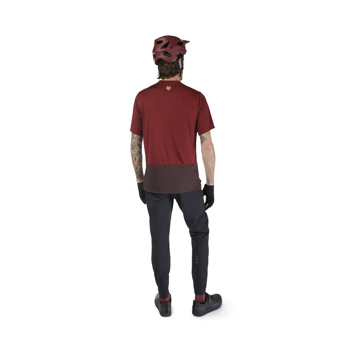 Maillot FOX RANGER WORDMARK Manches Courtes Bordeaux