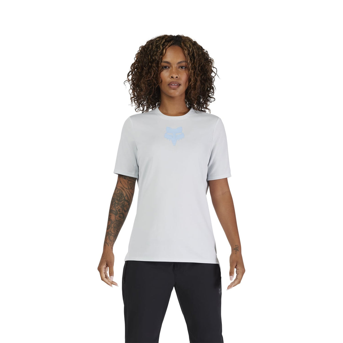 Maillot FOX RANGER HEAD Femme Manches Courtes Bleu Pâle