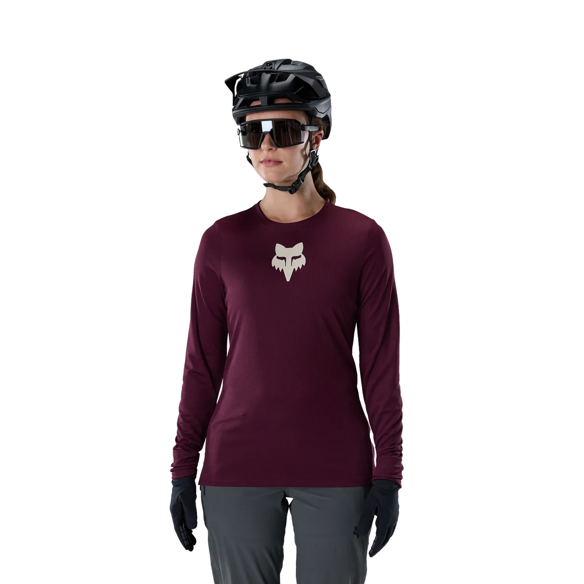 Maillot FOX RANGER FOX HEAD Femme Manches Longues Bordeaux