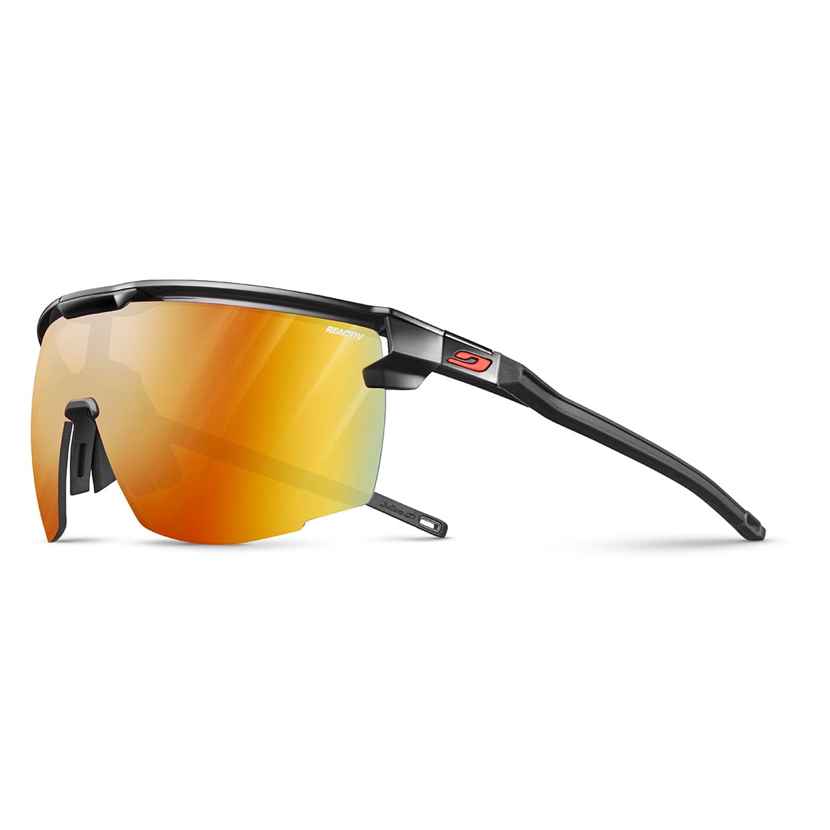 Lunettes JULBO ULTIMATE  Noir/Rouge Reactiv Light Amplifer Photochromique