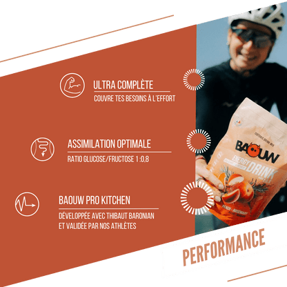 Boisson Énergétique BAOUW ISOTONIC (585g) Pêche Romarin