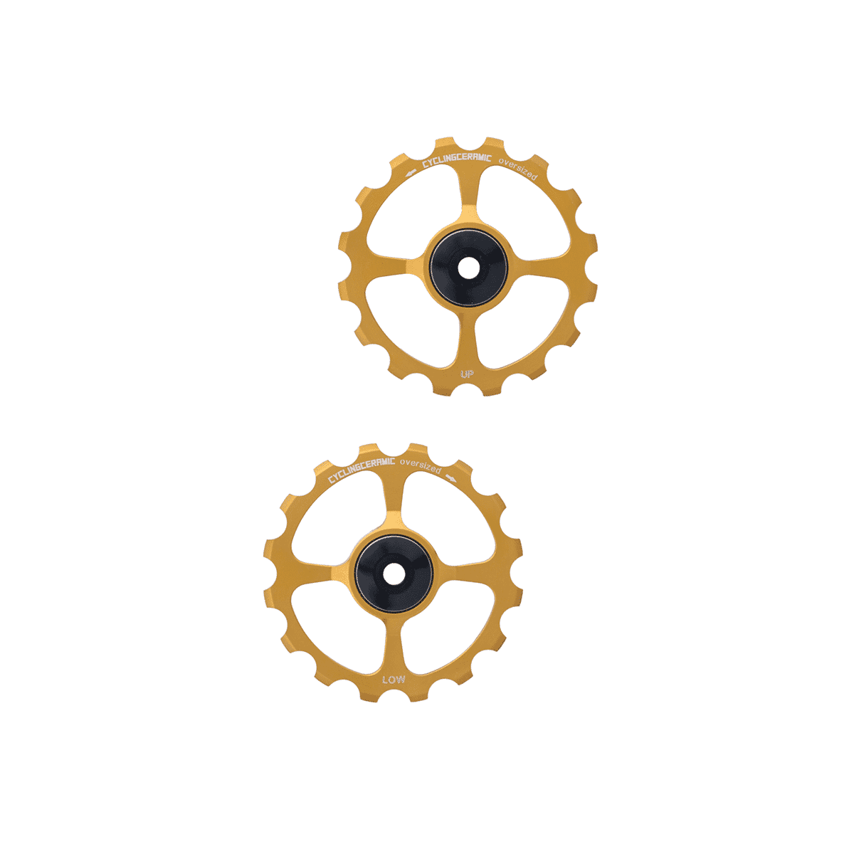 Galets de Dérailleur Arrière 10/11V CYCLINGCERAMIC OVERSIZE SHIMANO Or