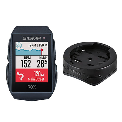 Compteur GPS SIGMA ROX 11.1 EVO Noir — compteur et support de fixation