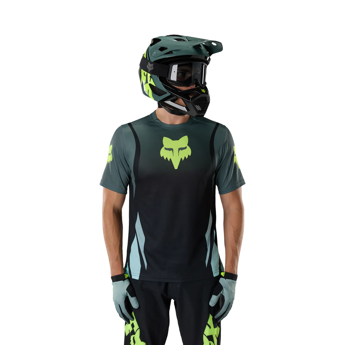 Maillot FOX RANGER FOUNDRY Manches Courtes Vert Sauge