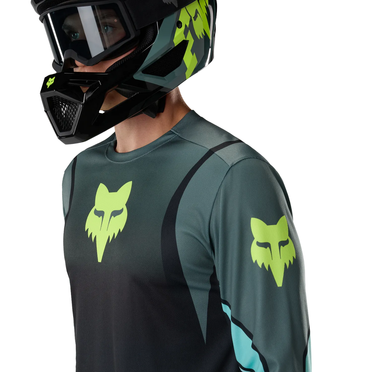 Maillot FOX RANGER FOUNDRY Manches Longues Vert Sauge