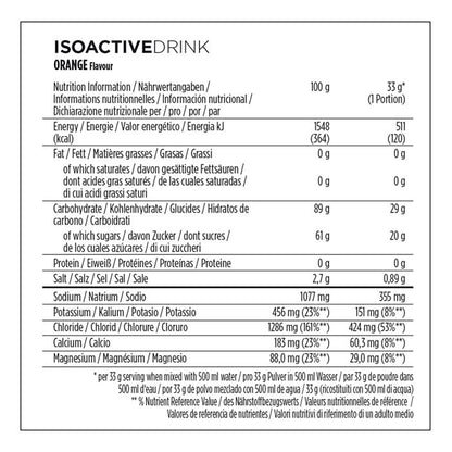 Boisson Énergétique POWERBAR ISOACTIVE (1.3 kg) Orange