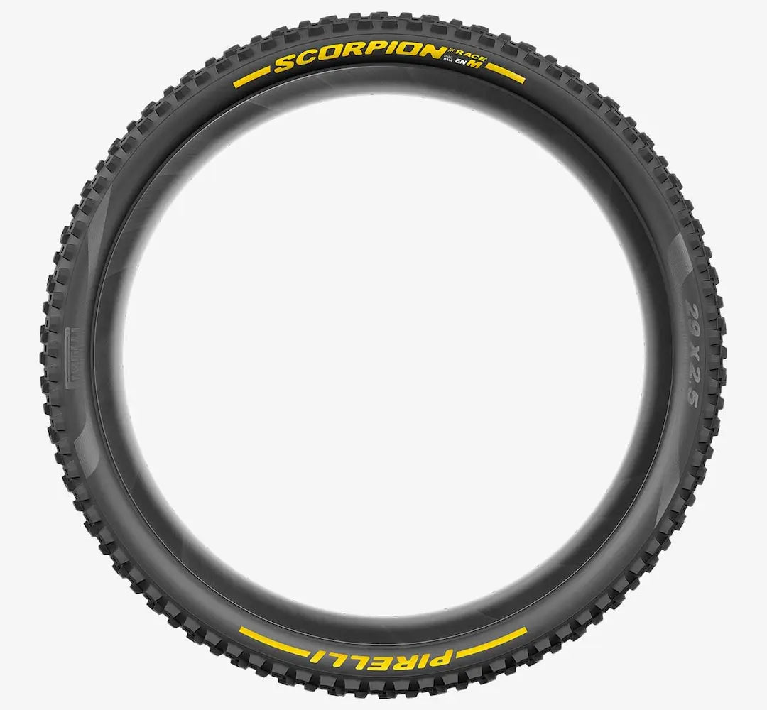 Pneu PIRELLI SCORPION RACE ENDURO M 29x2.5 Tubeless Ready Souple Noir/Jaune 4191200