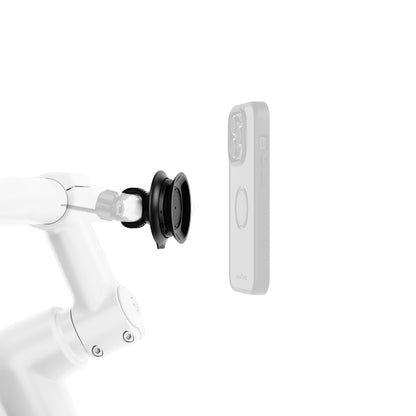 Support pour Cintre FIDLOCK VACUUM HANDLEBAR BASE FLEX — présentation avec téléphone sur cintre