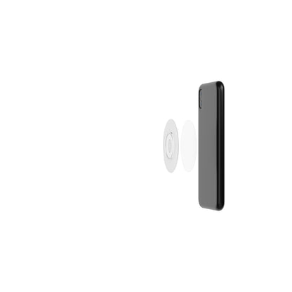 Patch FIDLOCK VACUUM pour Smartphone Universel Transparent — positionnement du patch sur téléphone