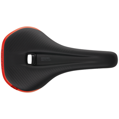 Selle ERGON SM Pro Risky Red M/L rails TiNox - détail