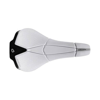 Selle PROLOGO SCRATCH M5 Rails Carbone largeur 140mm Blanc