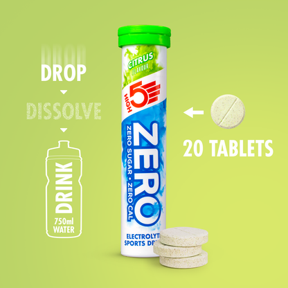 Pastilles d'Hydratation Electrolytes HIGH5 ZERO (x20) Citron