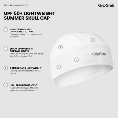 Sous Casque GRIPGRAB UPF 50+ Blanc