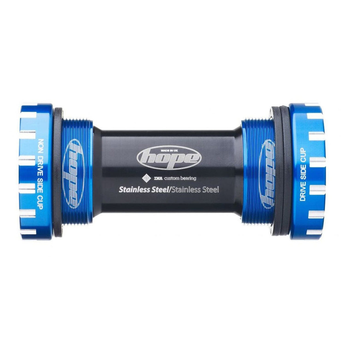 Boîtier de Pédalier HOPE 68/73 mm Axe 24 mm Route Acier Inoxydable #BBSSRSB Bleu