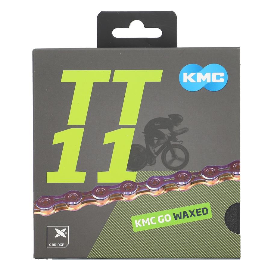 Chaîne 11V KMC TT11 Waxed Neo Chrome Ciré
