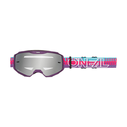 Masque O'NEAL B-10 STRIPED Rose/Violet Écran Silver Mirror