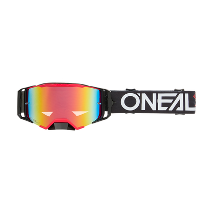 Masque O'NEAL B-33 HEXA Noir/Rouge Écran Radium Rouge