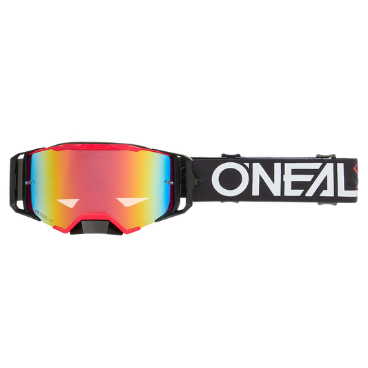 Masque O'NEAL B-33 HEXA Noir/Rouge Écran Radium Rouge