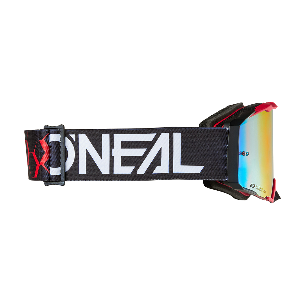 Masque O'NEAL B-33 HEXA Noir/Rouge Écran Radium Rouge