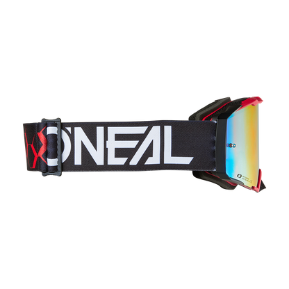 Masque O'NEAL B-33 HEXA Noir/Rouge Écran Radium Rouge