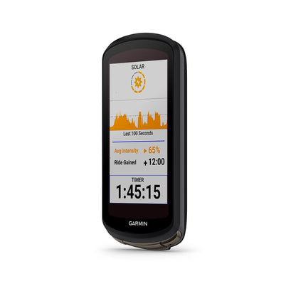 Compteur GPS GARMIN EDGE 1040 SOLAR — vue de trois quarts, écran solaire