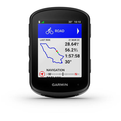 Compteur GPS GARMIN EDGE 540 — vue de face, parcours sur route
