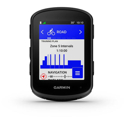 Compteur GPS GARMIN EDGE 840 — vue de face, écran d’entraînement