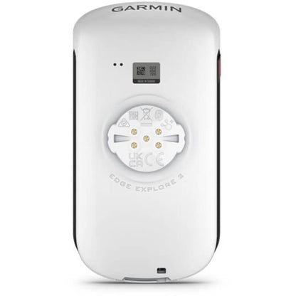 PACK GPS GARMIN EDGE EXPLORE 2 POWER avec Support Alimenté — dos et fixation du GPS