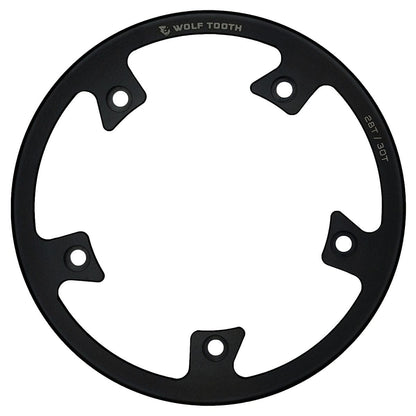 Bash Guard WOLF TOOTH pour Plateau Direct Mount WOLF TOOTH Inox Noir — vue du produit