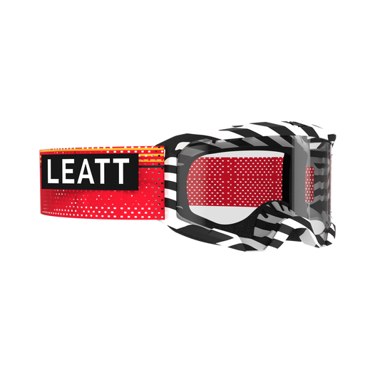 Masque LEATT VELOCITY 4.0 MTB X-FLOW Stripe Rouge Écran Transparent