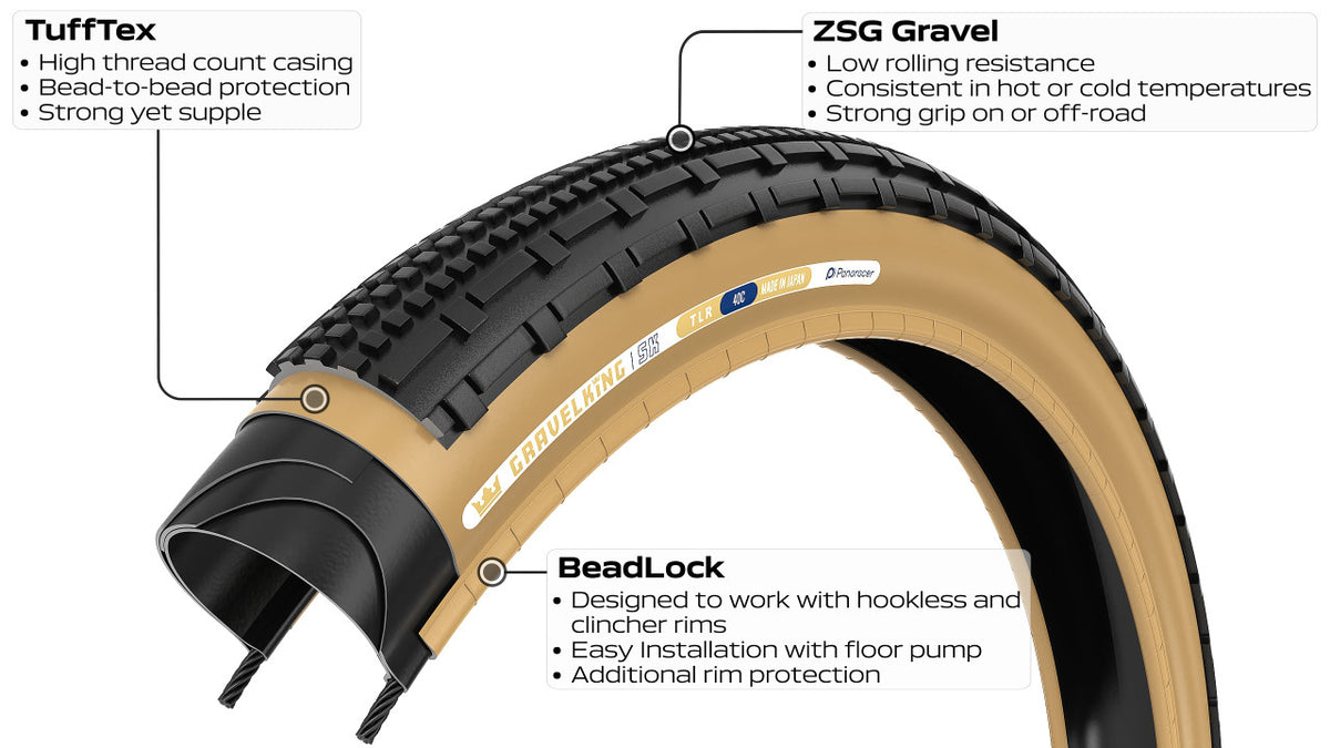 Pneu PANARACER GRAVELKING SK TLC Tubeless Ready Noir