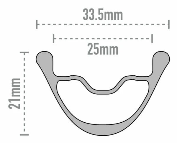 Roue Avant ENVE AG25 Tubeless Ready (Center Lock)