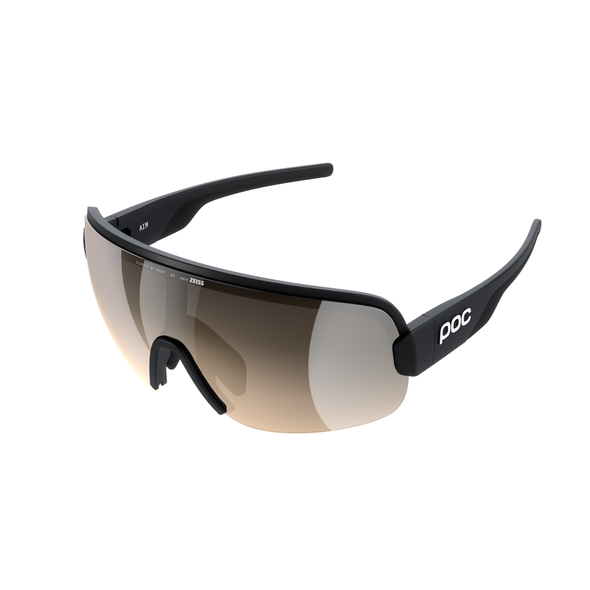 Lunettes POC AIM Noir Verre Clarity Trail Partly Sunny Silver