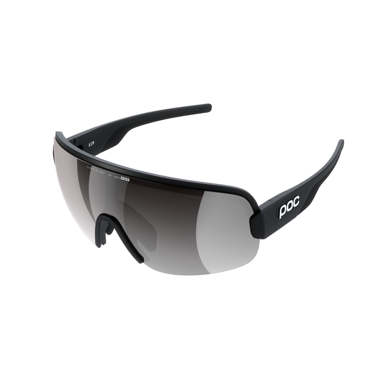 Lunettes POC AIM Noir Verre Clarity Road Sunny Silver