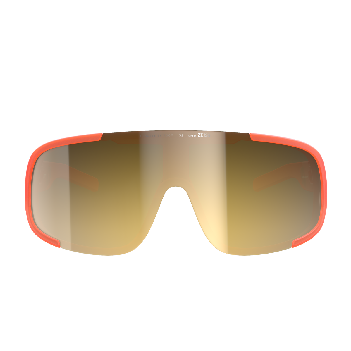 Lunettes POC ASPIRE WF Orange Fluo Translucide Verre Clarity Road Partly Sunny Gold