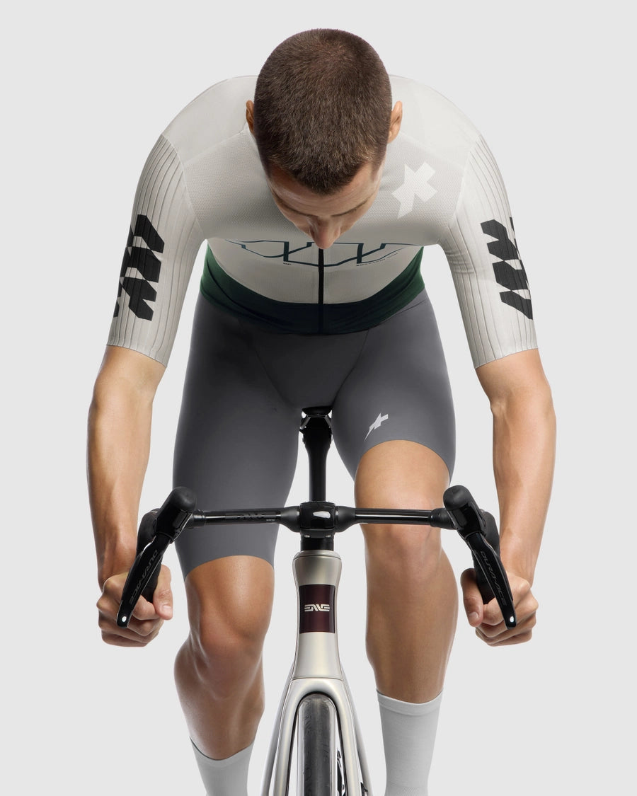 Maillot ASSOS EQUIPE RS S11 Something to Say Manches Courtes Blanc