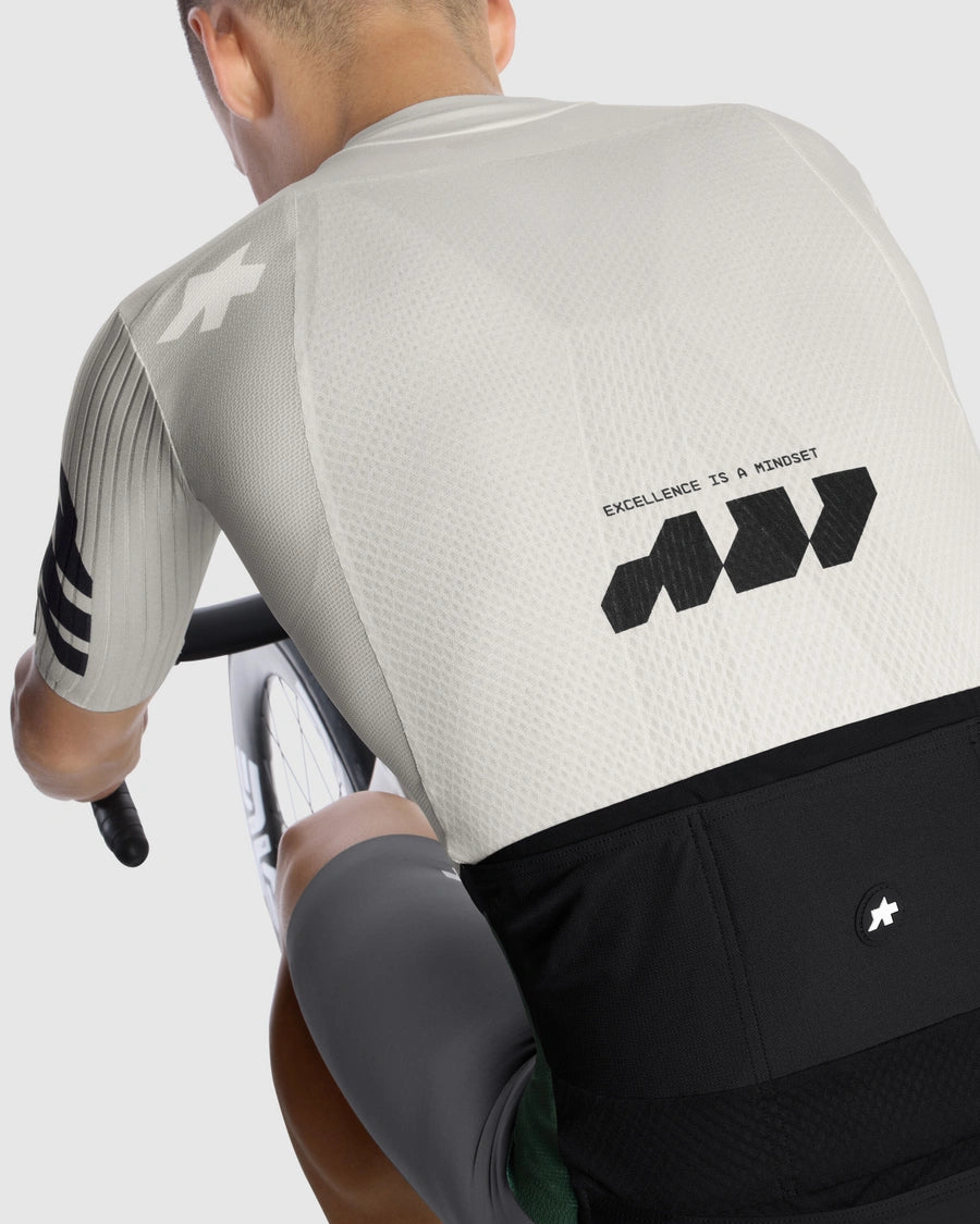 Maillot ASSOS EQUIPE RS S11 Something to Say Manches Courtes Blanc
