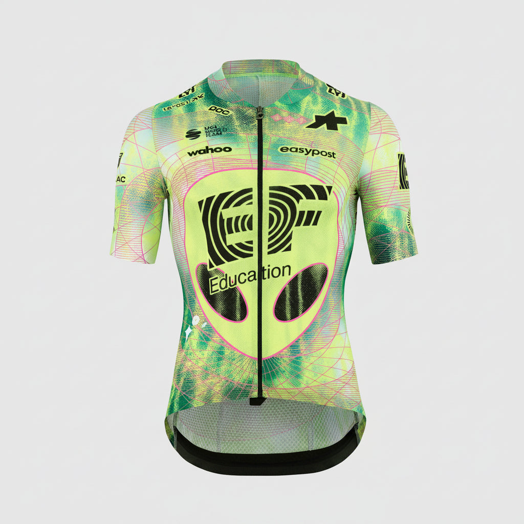 Maillot ASSOS MILLE GT S11 EVO EDUCATION FIRST Manches Courtes Vert/Jaune