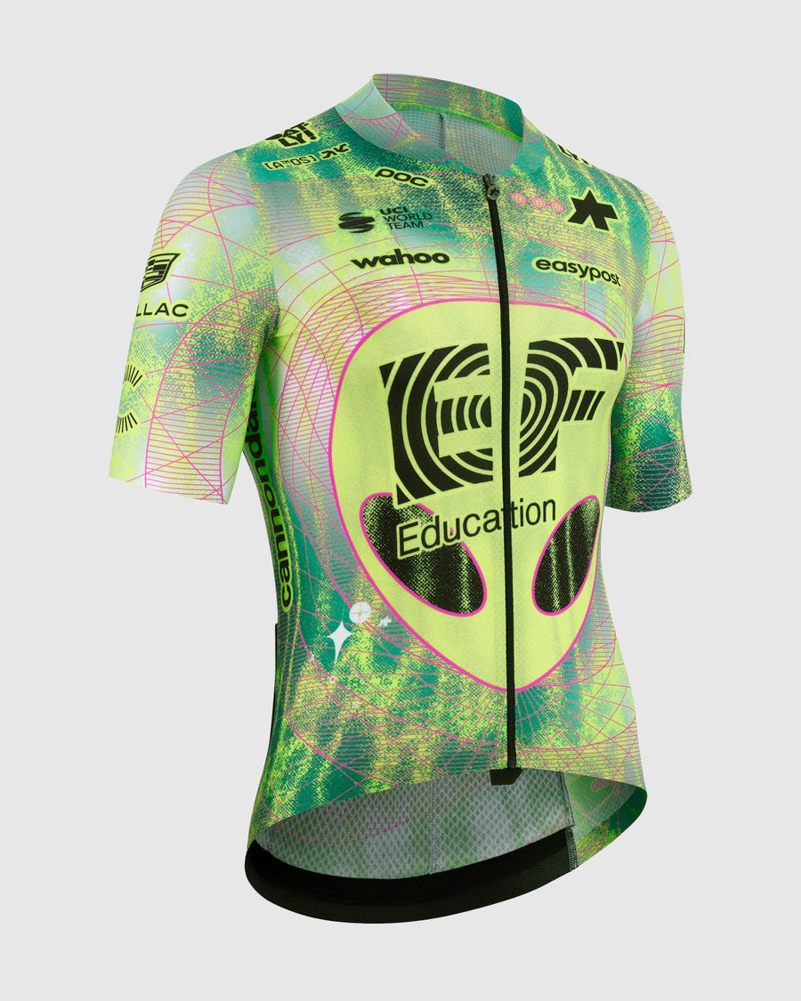 Maillot ASSOS MILLE GT S11 EVO EDUCATION FIRST Manches Courtes Vert/Jaune