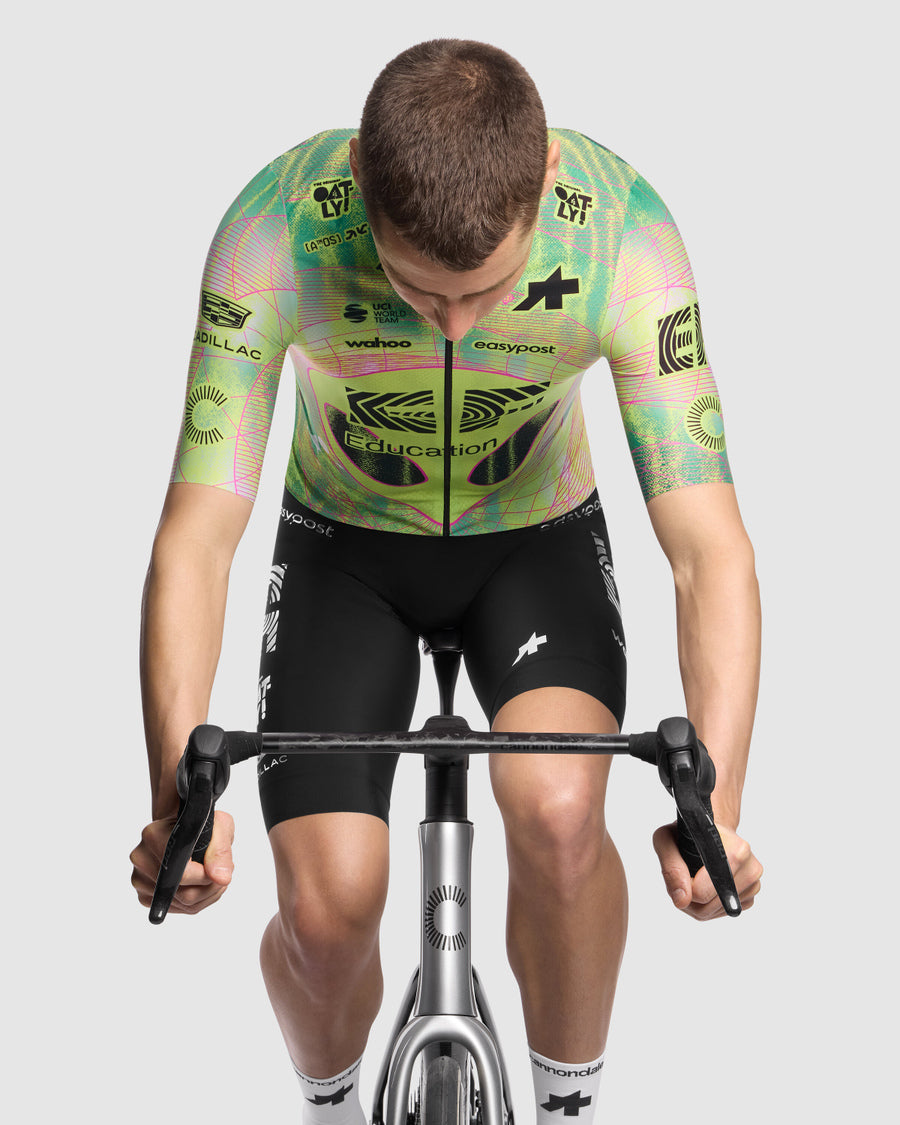 Maillot ASSOS MILLE GT S11 EVO EDUCATION FIRST Manches Courtes Vert/Jaune