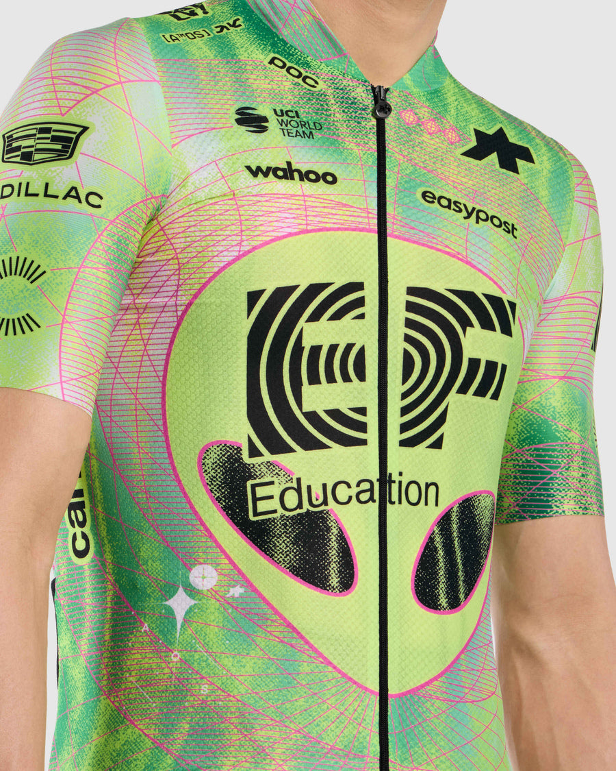 Maillot ASSOS MILLE GT S11 EVO EDUCATION FIRST Manches Courtes Vert/Jaune