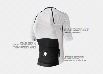 Maillot ASSOS EQUIPE RSR BOLIDE Manches Courtes Blanc