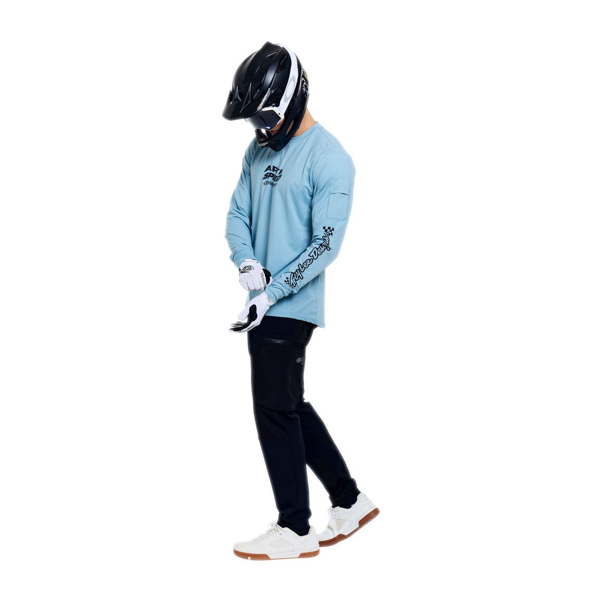 Maillot TROY LEE DESIGNS RUCKUS RIDE WAVES Manches Longues Bleu