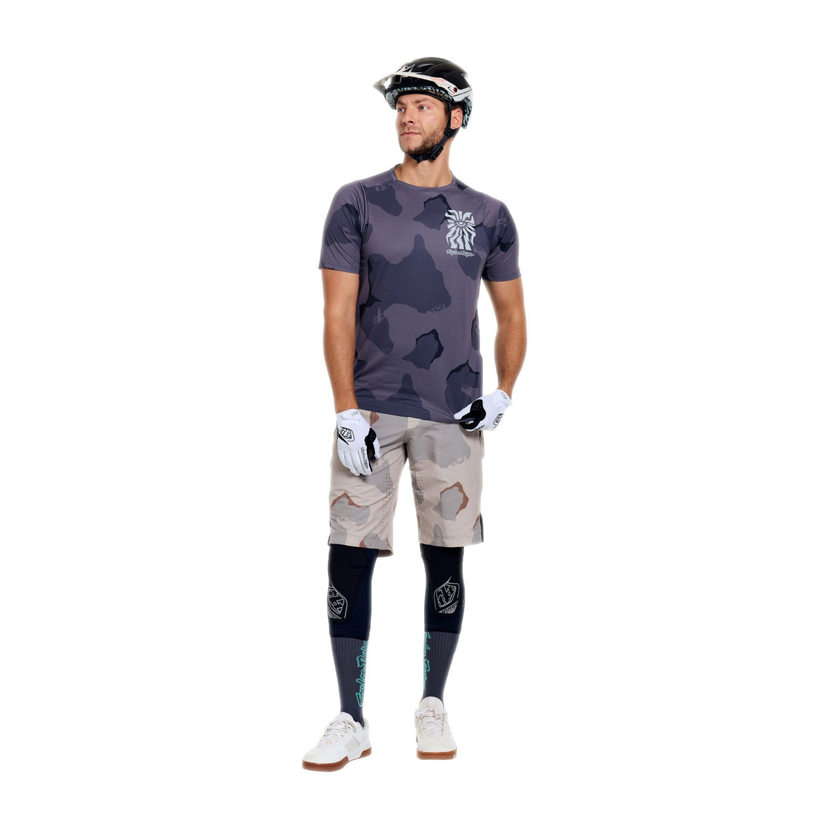 Maillot TROY LEE DESIGNS SKYLINE PRO FLOW CAMO Manches Courtes Carbon