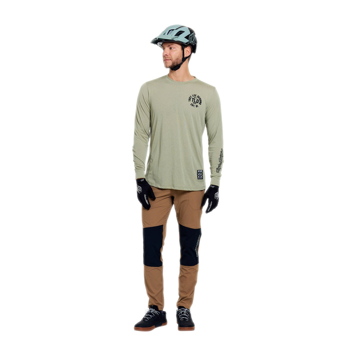 Maillot TROY LEE DESIGNS SKYLINE RIDE STAMPS Manches Longues Sage