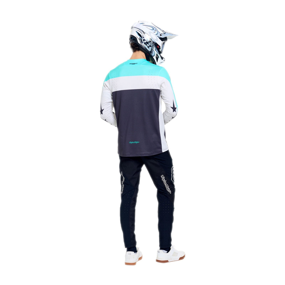 Maillot TROY LEE DESIGNS SPRINT PRO YO MOTO Manches Longues Noir/Bleu