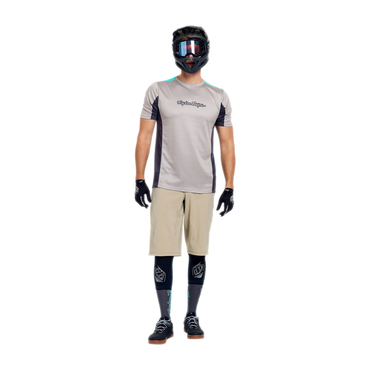 Maillot TROY LEE DESIGNS STAGE SIGNATURE Manches Courtes Gris/Bleu